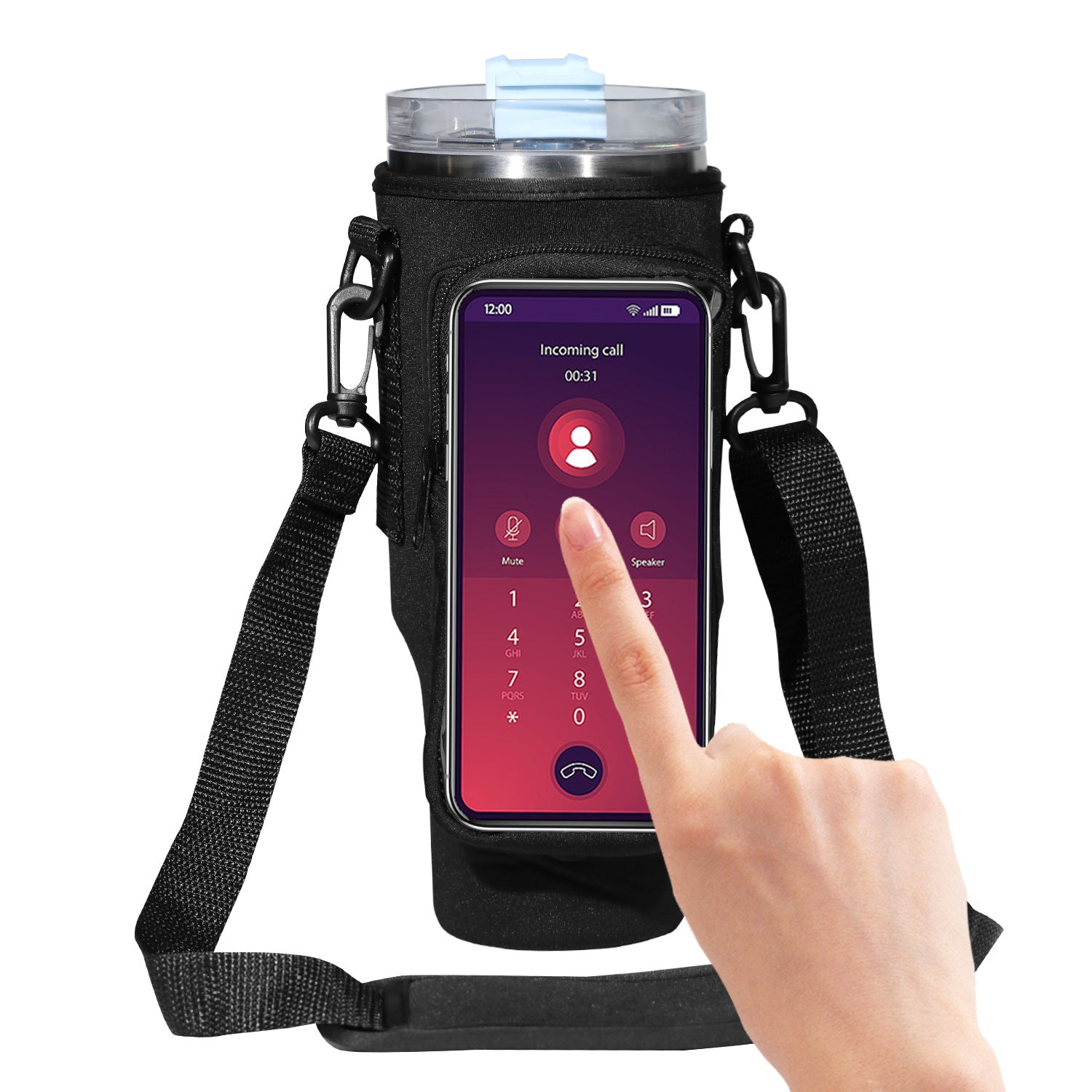 Wholesale Transparent Touch Screen Insulation Cup Cloth Cup Cover